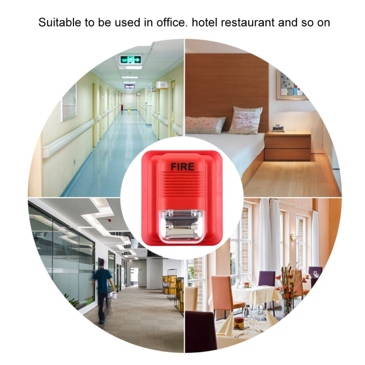 Sound-light Fire Alarm Warning Strobe Horn Alert Safety System Sensor Sound-light Fire Alarm Warning Strobe Horn Alert Safety System Sensor